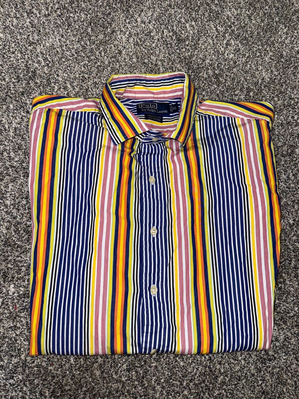 Vintage 90s Polo Ralph Lauren Westerton Shirt Men’s XL Multicolor Stripe